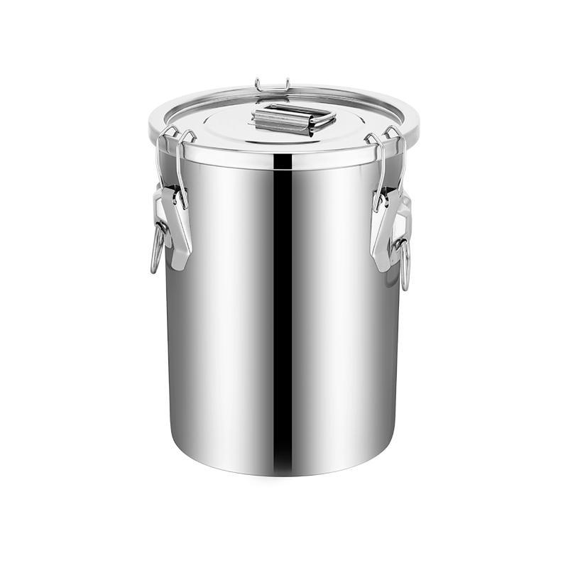 Box na skladovanie ryže z 304 nerezovej ocele so vlhkosťou odolným uzáverom a západkou, objem 10 l alebo viac