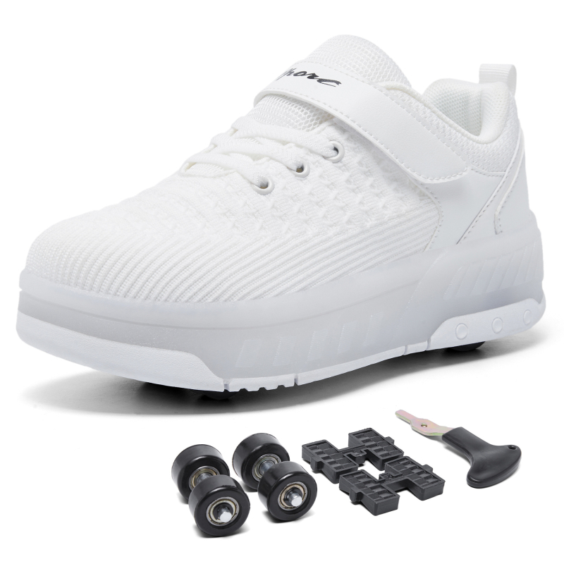 LC175 LED osvetlené tenisky na kolieskach s PU dvojradovými kolieskami pre mládež