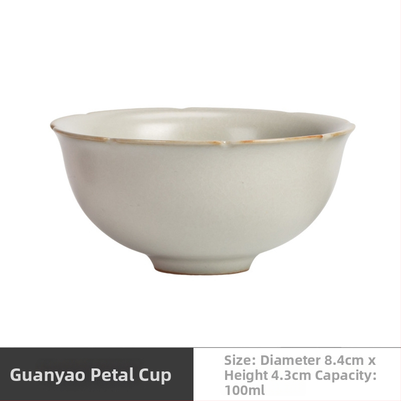 Sada šálok na čaj z porcelánu Dehua, nový čínsky štýl, jednobarebná glazúra, darčeková krabička