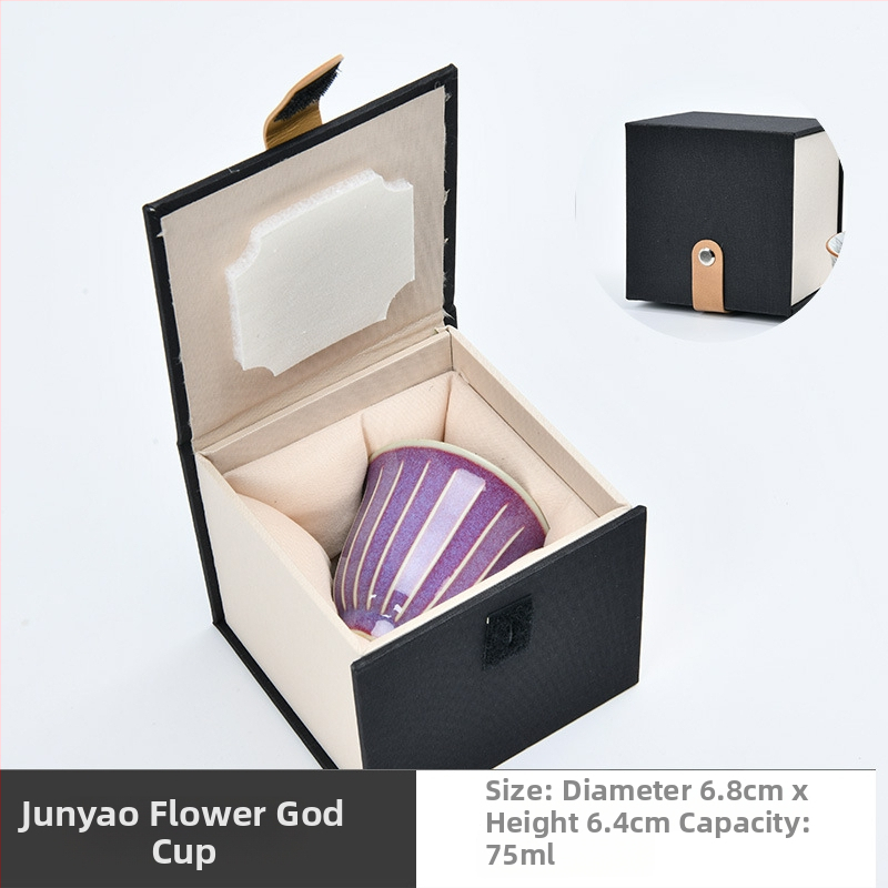 Sada šálok na čaj z porcelánu Dehua, nový čínsky štýl, jednobarebná glazúra, darčeková krabička