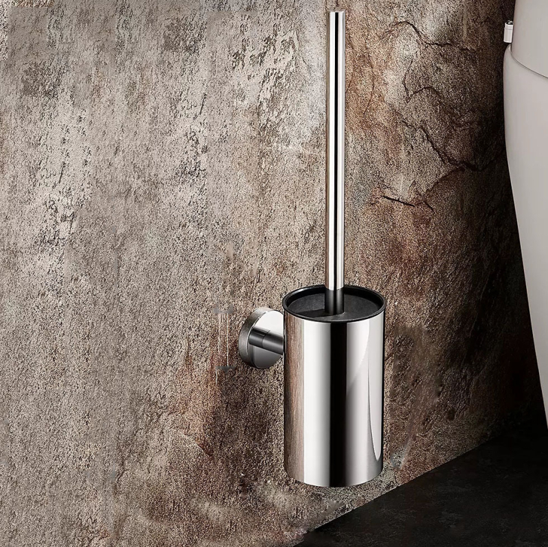 Stojanový set kefy na toaletu s držiakom na podlahu, nerezová oceľ, ľahký luxusný štýl, pôvod Wenzhou