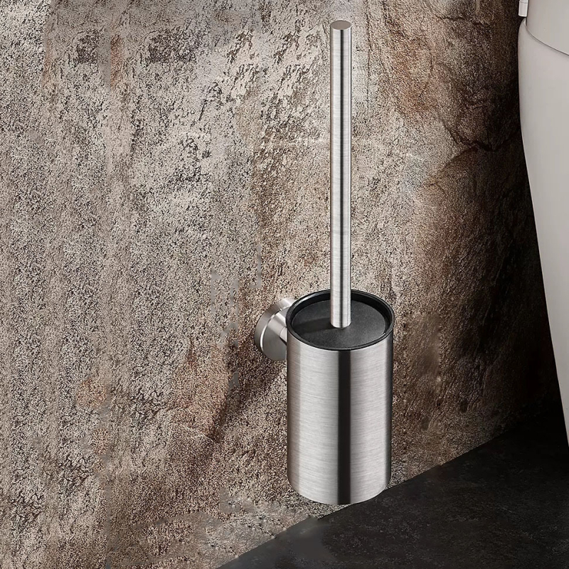 Stojanový set kefy na toaletu s držiakom na podlahu, nerezová oceľ, ľahký luxusný štýl, pôvod Wenzhou