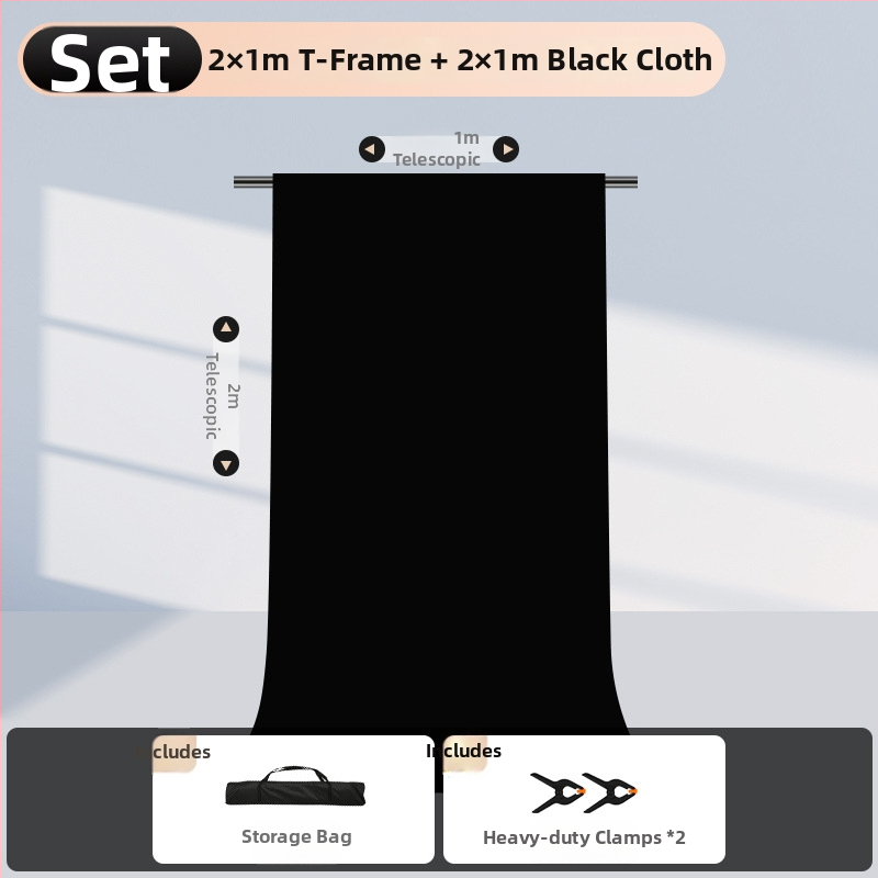 Rozťahovateľný stojan na pozadie pre fotografovanie, na zavesenie pozadí a identifikačné snímky — Model cs-107