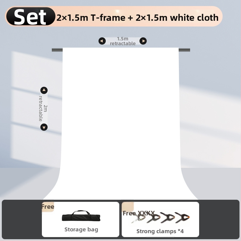 Rozťahovateľný stojan na pozadie pre fotografovanie, na zavesenie pozadí a identifikačné snímky — Model cs-107