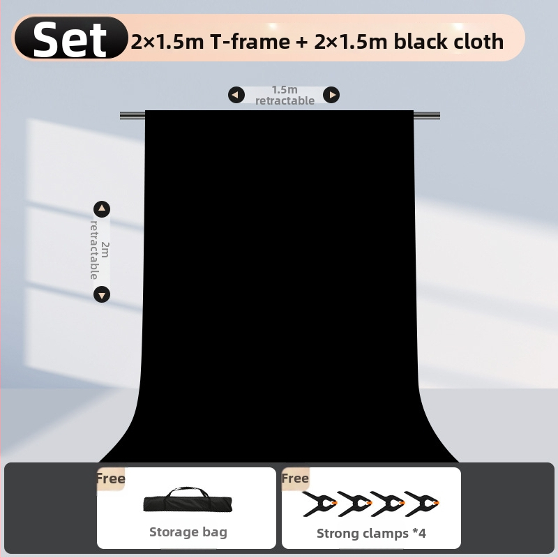 Rozťahovateľný stojan na pozadie pre fotografovanie, na zavesenie pozadí a identifikačné snímky — Model cs-107