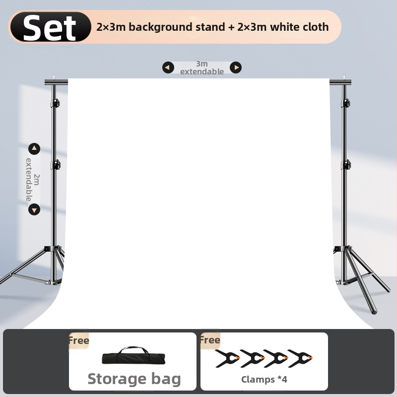 Rozťahovateľný stojan na pozadie pre fotografovanie, na zavesenie pozadí a identifikačné snímky — Model cs-107