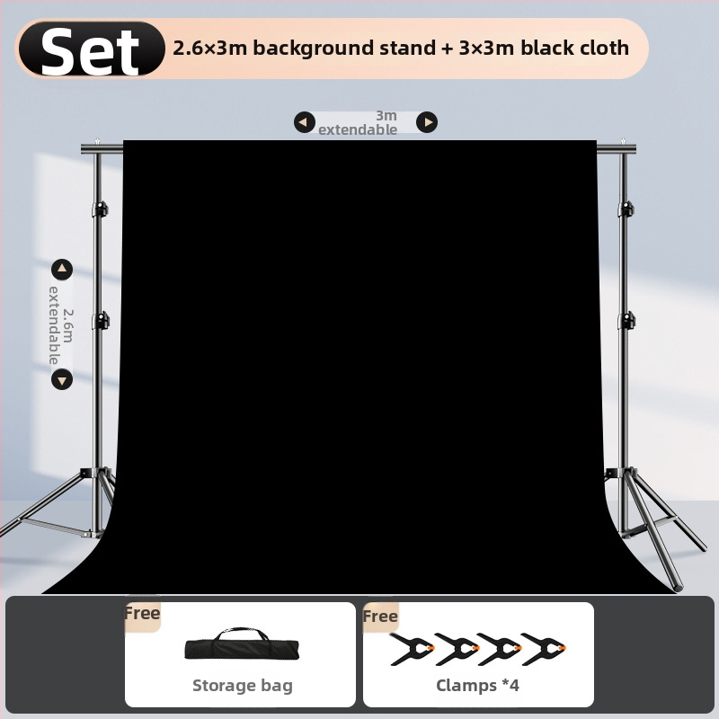 Rozťahovateľný stojan na pozadie pre fotografovanie, na zavesenie pozadí a identifikačné snímky — Model cs-107