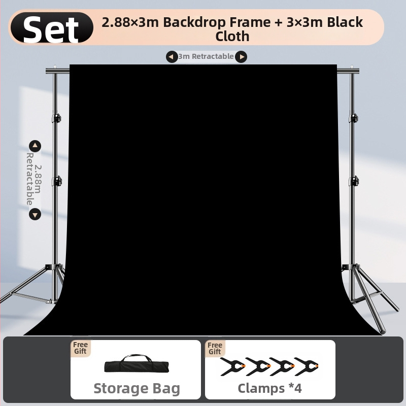 Rozťahovateľný stojan na pozadie pre fotografovanie, na zavesenie pozadí a identifikačné snímky — Model cs-107