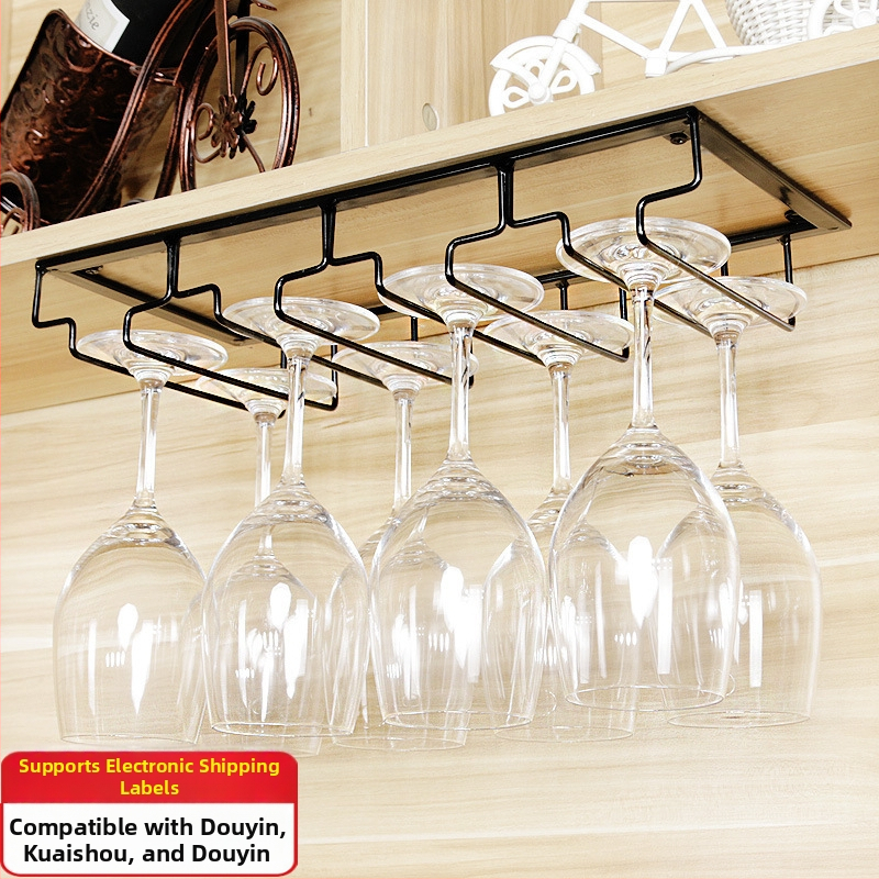 Držiak na poháre zo zváraného železa na stenu – moderný minimalistický štýl, konštrukcia z železného drôtu, hmotnosť od 1 kg