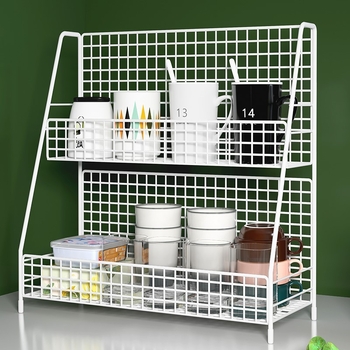 Raft de depozitare pentru birou, oțel carbon, 4 niveluri, design minimalist modern, montaj la birou, fără asamblare