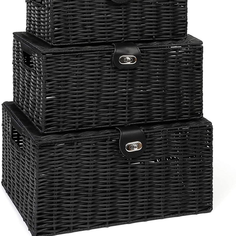 Plastová úložná nádoba s vekom, model 123 — viacúčelová, odolná voči prachu, bez montáže, do spálne, vhodná na spodné prádlo, ponožky, svetre, časopisy, podprsenky