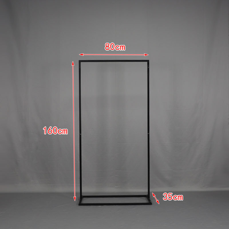 Železný uvítací znak na svadbu so štvorcovým oblúkom a výstavnou konštrukciou – Boyu, kartónové balenie, prispôsobiteľný, na svadby