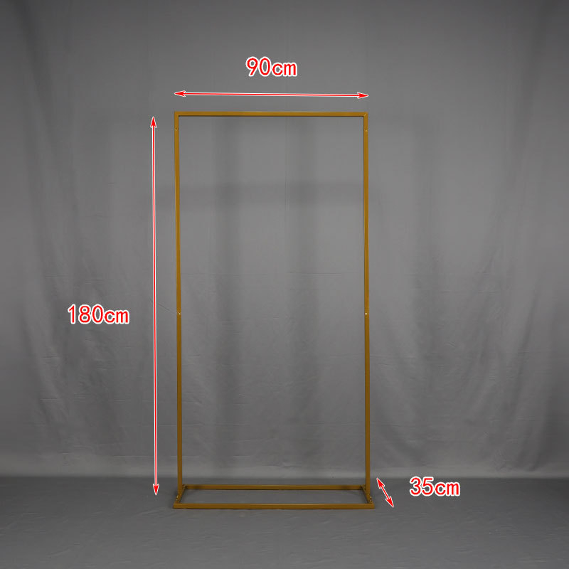 Železný uvítací znak na svadbu so štvorcovým oblúkom a výstavnou konštrukciou – Boyu, kartónové balenie, prispôsobiteľný, na svadby