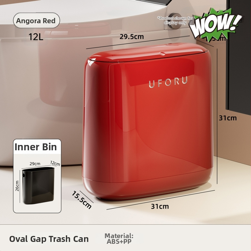 Domáci odpadkový kôš s tlačovým uzáverom, dvojitý koš, vodotesný, oválny tvar, kapacita nad 12 l