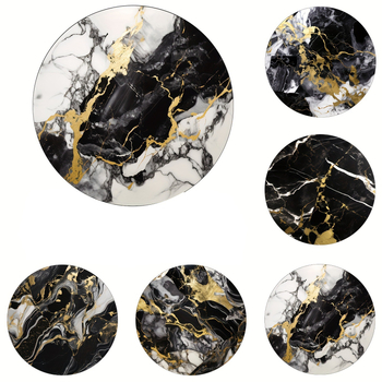 Keramická podložka pod šálku s mramorovým vzorom, luxusná a izolovaná • Forest Life • Možnosť potlače loga