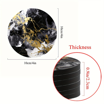 Keramická podložka pod šálku s mramorovým vzorom, luxusná a izolovaná • Forest Life • Možnosť potlače loga
