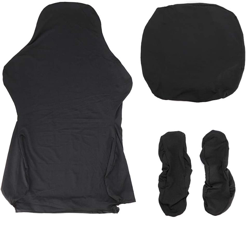 Elastický poťah na stoličku z polyesteru pre kancelárske a herné stoličky, prachotesný, oválny tvar operadla, moderný minimalistický štýl, vrátanie rukavíc na podrúčky