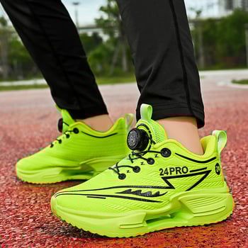 Pantofi de alergare pentru băieți, cu cataramă rotativă, placă din carbon, talpă EVA – ușori, anti-derapare, lansare toamnă 2025