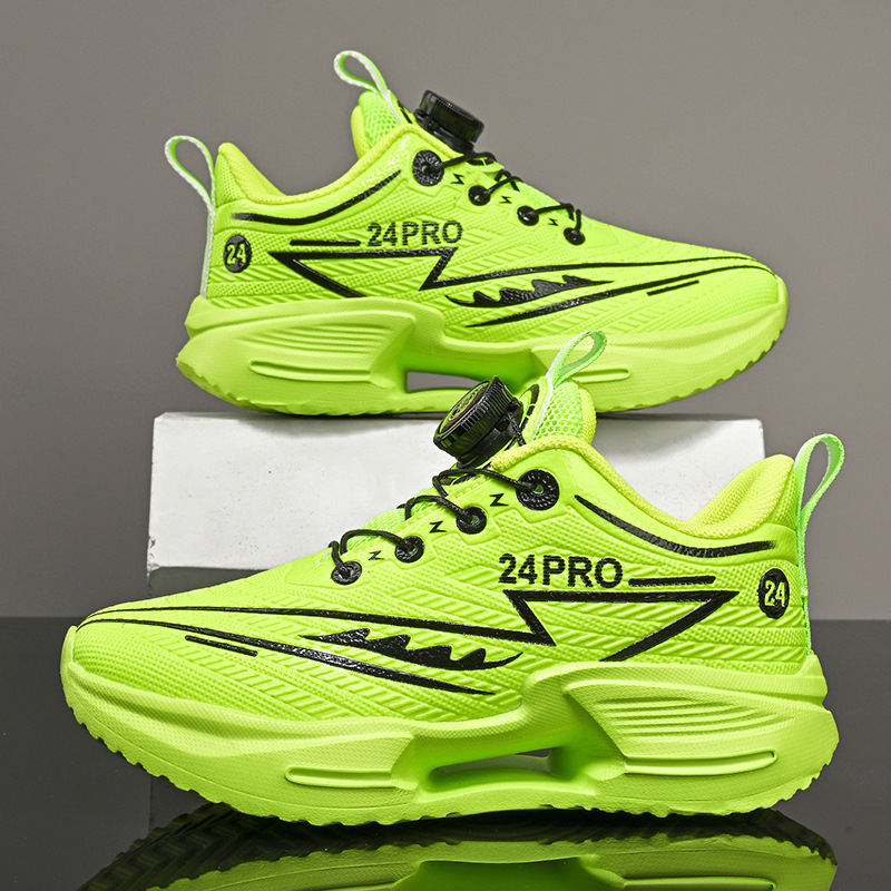 Pantofi de alergare pentru băieți, cu cataramă rotativă, placă din carbon, talpă EVA – ușori, anti-derapare, lansare toamnă 2025