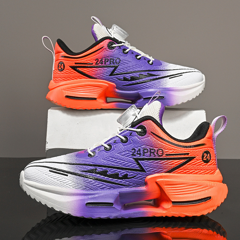 Pantofi de alergare pentru băieți, cu cataramă rotativă, placă din carbon, talpă EVA – ușori, anti-derapare, lansare toamnă 2025