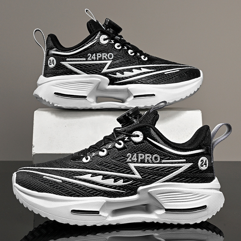 Pantofi de alergare pentru băieți, cu cataramă rotativă, placă din carbon, talpă EVA – ușori, anti-derapare, lansare toamnă 2025