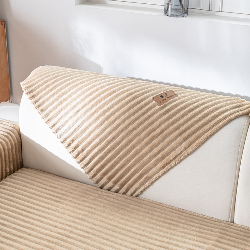 Potah na vankúš na sedačku – umelý králičí plyš, minimalistický štýl, jednofarebný vzor, univerzálne uchytenie, látkový model vankúša, dostupná personalizácia