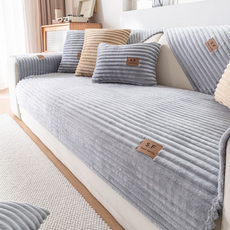 Potah na vankúš na sedačku – umelý králičí plyš, minimalistický štýl, jednofarebný vzor, univerzálne uchytenie, látkový model vankúša, dostupná personalizácia