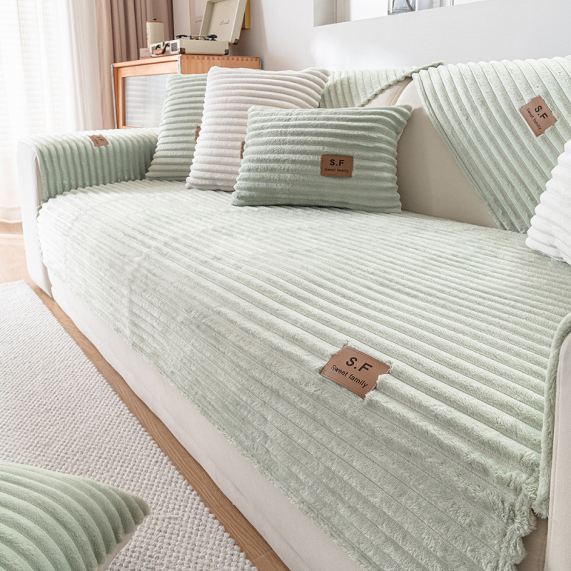 Potah na vankúš na sedačku – umelý králičí plyš, minimalistický štýl, jednofarebný vzor, univerzálne uchytenie, látkový model vankúša, dostupná personalizácia