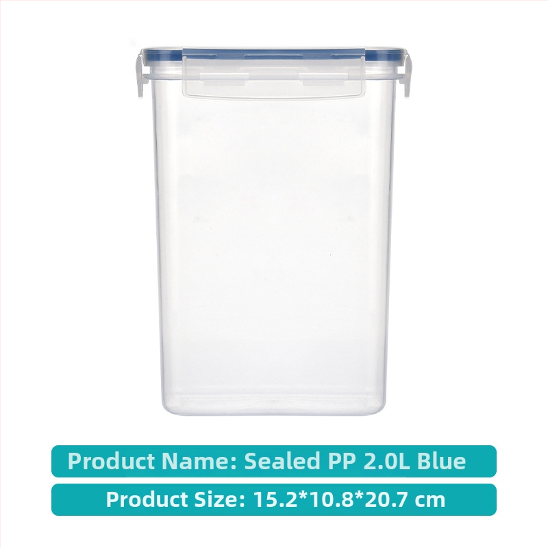 Sedemdielny uzavretý set nádob na uskladnenie zŕn, PP plast, štvorcový tvar, kapacita nad 5 litrov, bez zápachu