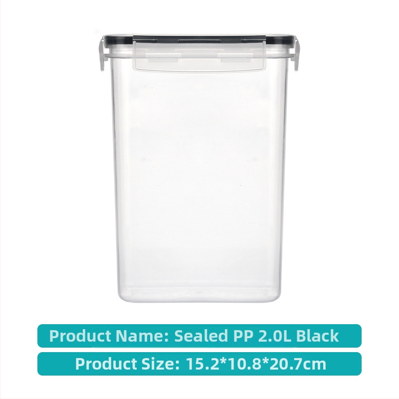 Sedemdielny uzavretý set nádob na uskladnenie zŕn, PP plast, štvorcový tvar, kapacita nad 5 litrov, bez zápachu