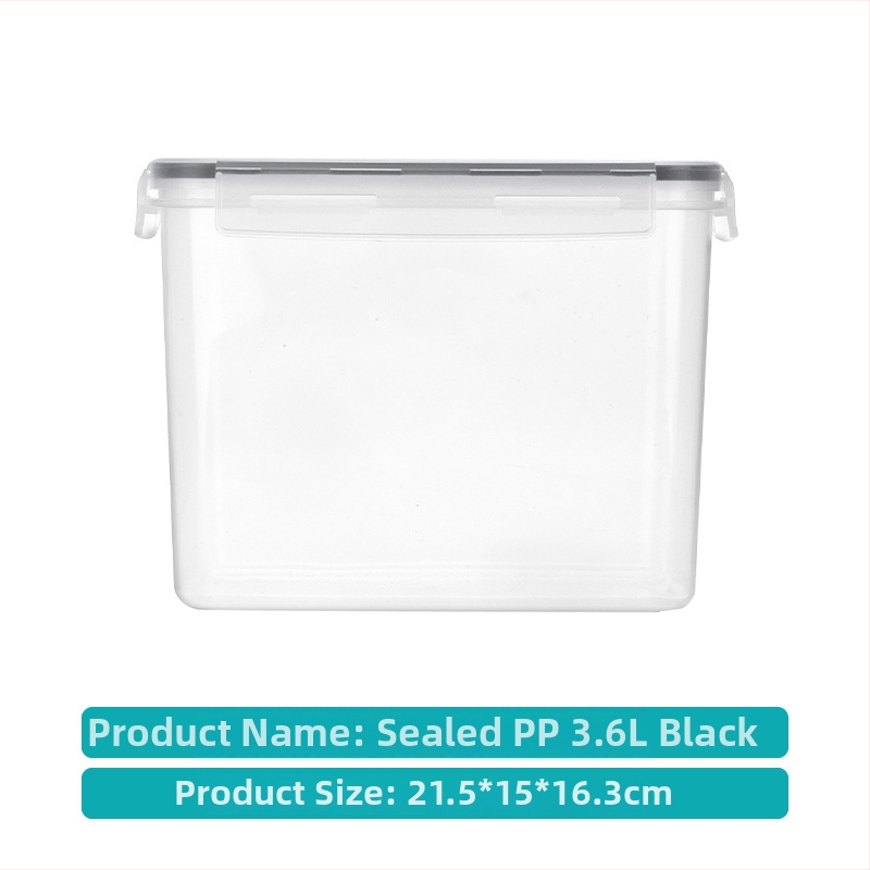 Sedemdielny uzavretý set nádob na uskladnenie zŕn, PP plast, štvorcový tvar, kapacita nad 5 litrov, bez zápachu