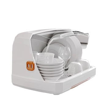 Box na skladovanie misiek a paličiek s vekom a odkvapkávacím stojanom na taniere – nástenný, plastový, bez inštalácie