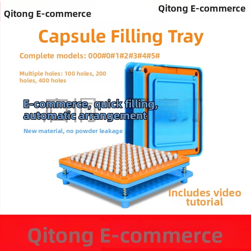 Kapsulová plnička s doskou na prášok, doska s 200 otvormi, kód produktu Mkcchcj2w