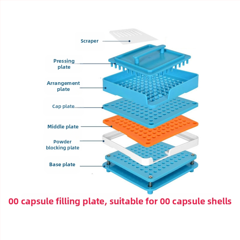 Kapsulová plnička s doskou na prášok, doska s 200 otvormi, kód produktu Mkcchcj2w