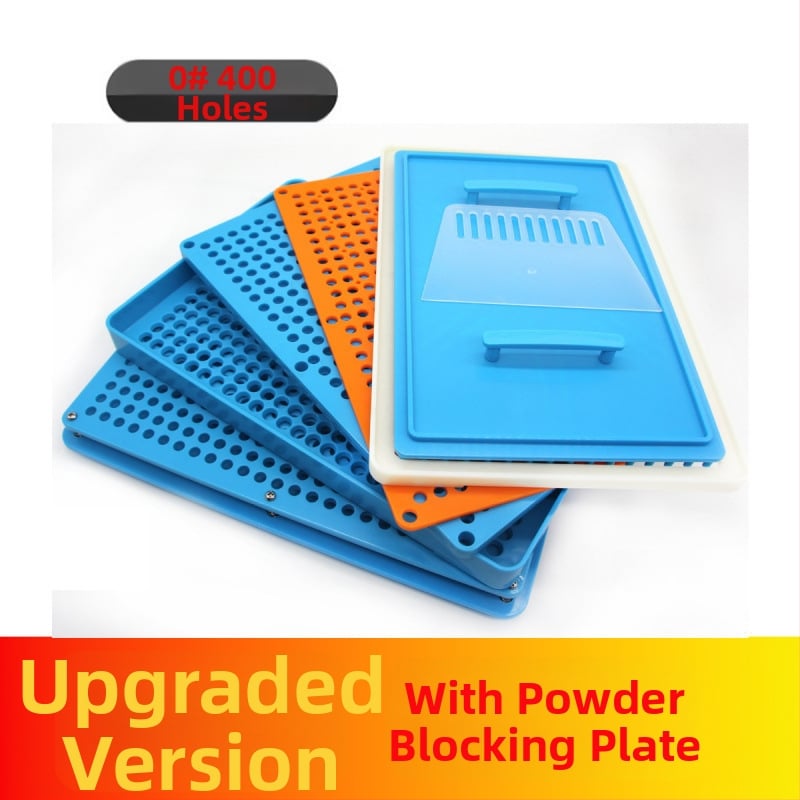 Kapsulová plnička s doskou na prášok, doska s 200 otvormi, kód produktu Mkcchcj2w