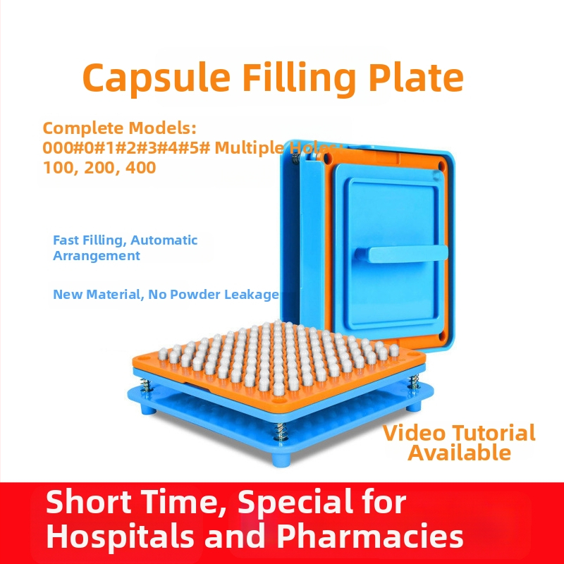 Kapsulová plnička s doskou na prášok, doska s 200 otvormi, kód produktu Mkcchcj2w