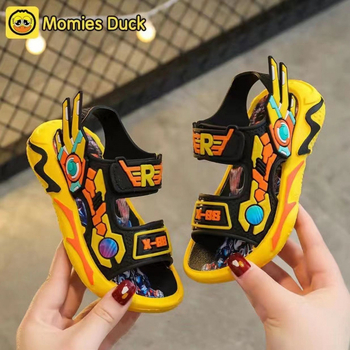 Feiya Vaikų berniukų sandalai, Vasara 2023, viršus iš sintetinės odos, padas PVC, neslysta, amžius 4–6 metai