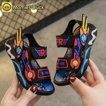 Feiya Vaikų berniukų sandalai, Vasara 2023, viršus iš sintetinės odos, padas PVC, neslysta, amžius 4–6 metai