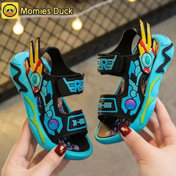 Feiya Vaikų berniukų sandalai, Vasara 2023, viršus iš sintetinės odos, padas PVC, neslysta, amžius 4–6 metai