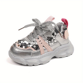 Dievčenské športové topánky so žiarivými flitrami, ľahké a mäkké, Lyocell tkanina (regenerovaná celulózová vlákna), Bezpečnostná trieda C, Vhodné pre deti od 8 rokov (140 cm a viac), Leto 2022