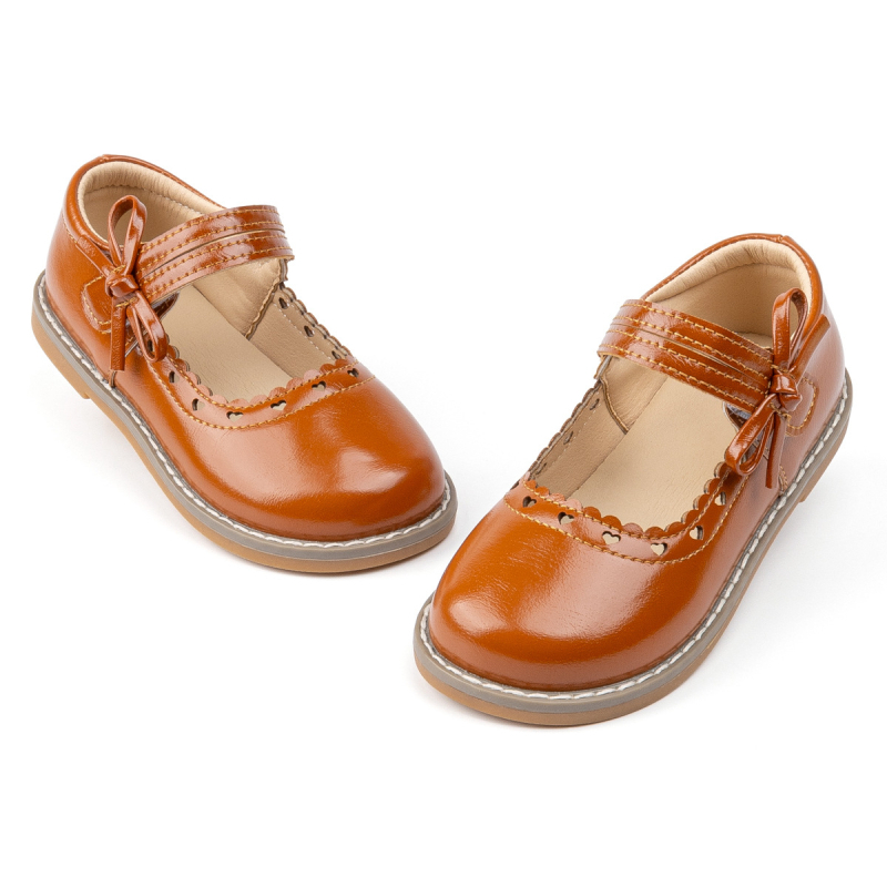 Meitenēm skolas kurpes (PU augšdaļa; PU iekšējā zole; gumijas zole; Velcro aizdare; antislīdēšana)