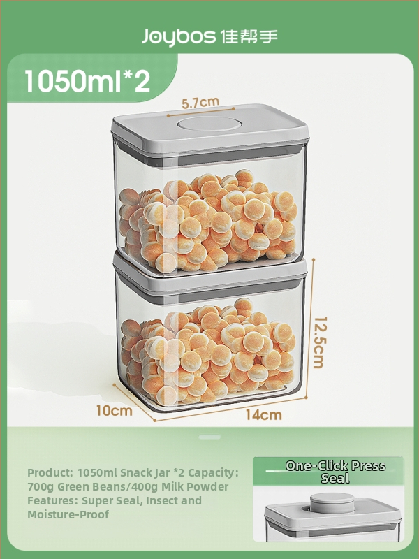 Uzavretá skladovacia nádoba, štvorcový plastový box, objem pod 300 ml, kórejský štýl