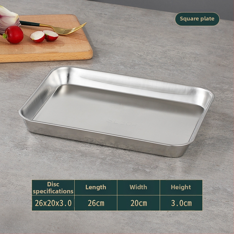 Japonská štvorcová miska z nehrdzavejúcej ocele 304, leštený povrch, tlač loga možná, prispôsobiteľná