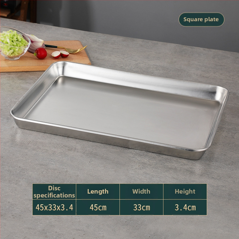 Japonská štvorcová miska z nehrdzavejúcej ocele 304, leštený povrch, tlač loga možná, prispôsobiteľná