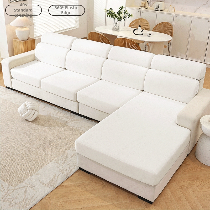 Obal na vankúš sedačky, polyester, protišmykový, univerzálny pre štyri obdobia, kompatibilný s modulárnou pohovkou, jednofarebný vzor, štýl svieži