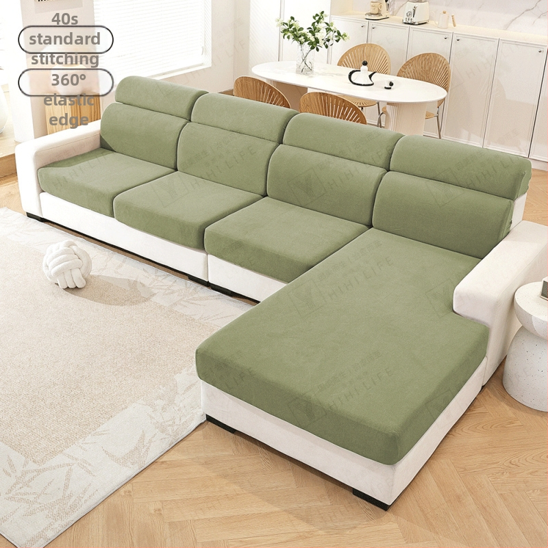 Obal na vankúš sedačky, polyester, protišmykový, univerzálny pre štyri obdobia, kompatibilný s modulárnou pohovkou, jednofarebný vzor, štýl svieži