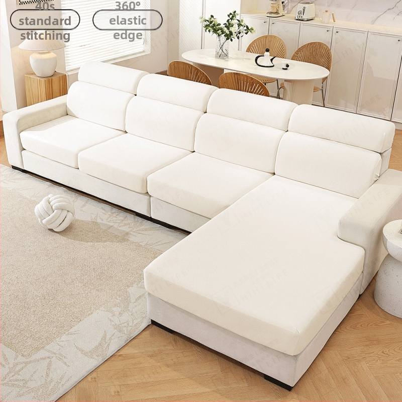 Obal na vankúš sedačky, polyester, protišmykový, univerzálny pre štyri obdobia, kompatibilný s modulárnou pohovkou, jednofarebný vzor, štýl svieži