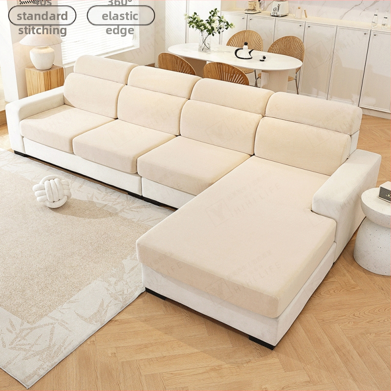 Obal na vankúš sedačky, polyester, protišmykový, univerzálny pre štyri obdobia, kompatibilný s modulárnou pohovkou, jednofarebný vzor, štýl svieži