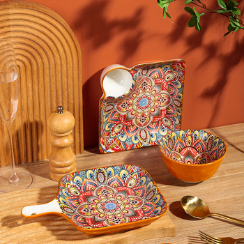 Porcelánový tanier s kvetinovým vzorom, guľatý tvar, podglazúrna farba, vhodný do mikrovlnnej rúry