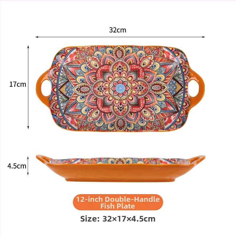 Porcelánový tanier s kvetinovým vzorom, guľatý tvar, podglazúrna farba, vhodný do mikrovlnnej rúry